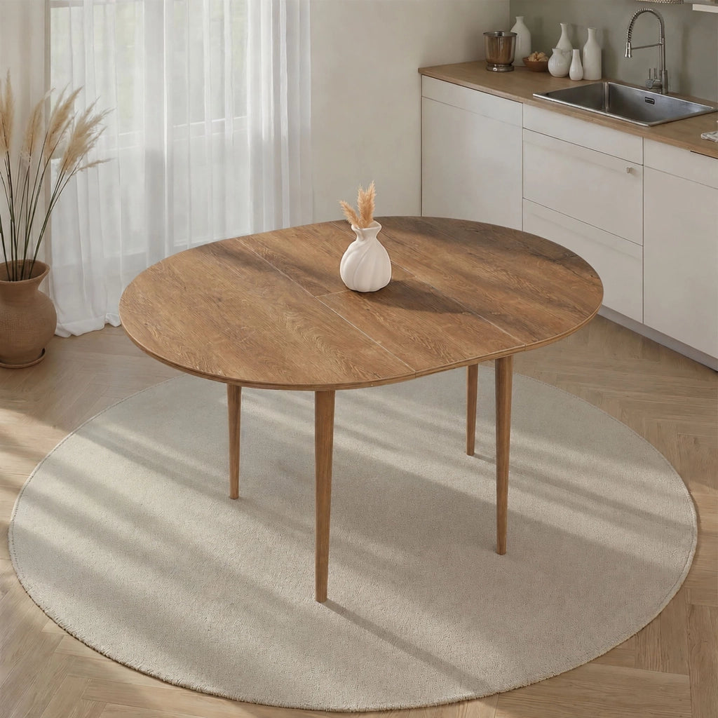 Bee, Tavolo Allungabile Allungabile, 100x100x75h cm Marrone Quercia