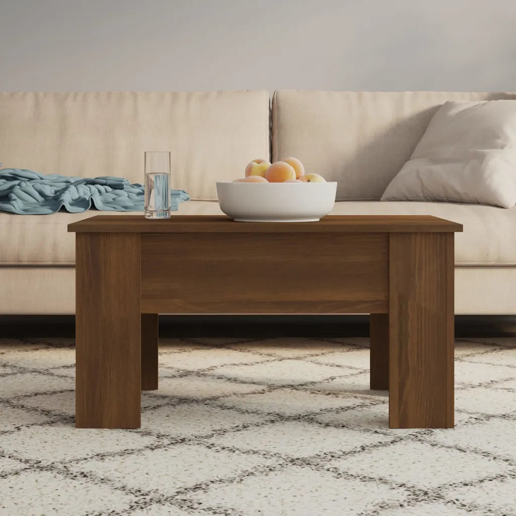 Tavolino da Salotto Rovere Marrone 79x49x41cm Legno Multistrato 819283