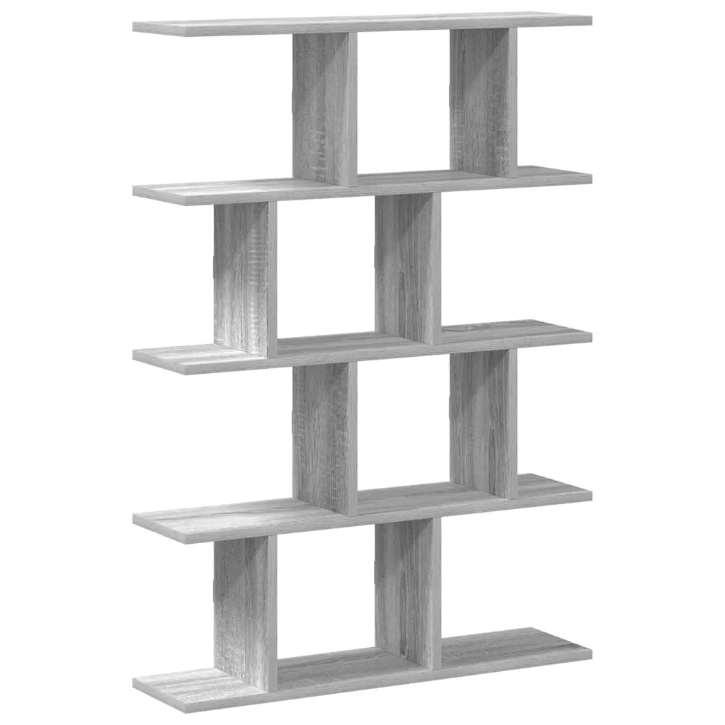 Mensola a Cubo da Muro 12 Scomparti in Truciolato Sonoma Grigio