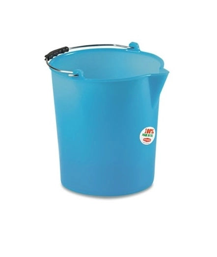Secchio acqua in polietilene con becco e Manico 12 litri blu