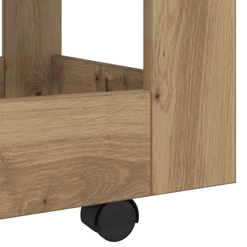 Carrello da Scrivania Rovere artigianale 60 x 45 x 60 cm
