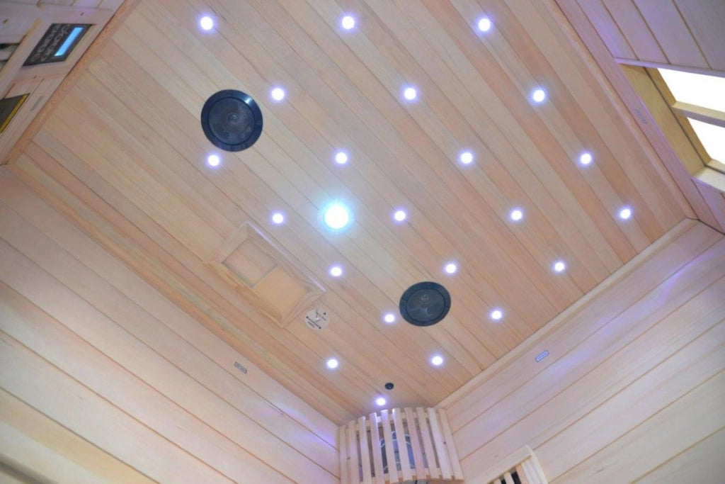 Sauna infrarossi combinata angolare, 2 posti full optional 125x110x190cm Relpunt Overest