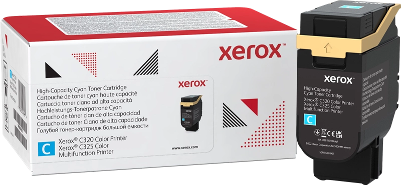 Xerox Cartuccia toner Ciano a Alta capacità da 5500 Pagine per Stampante a colori ® C320/multifunzione a colori ® C325 (006R04828)