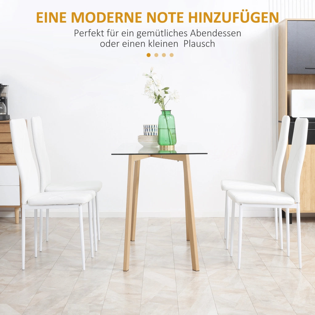 Set di 4 Sedie da Pranzo ¨C zephmum ¨C Bianco, Polipropilene, 41x50x97 cm