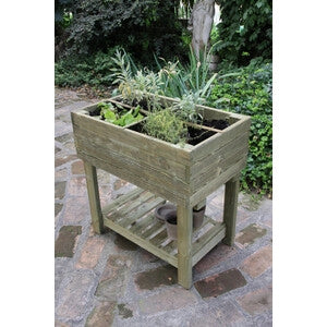 FIORIERA GIARDINIERA RIALZATA LEGNO 80X50XH80 CM- ALCE SRL- 1,0 pz