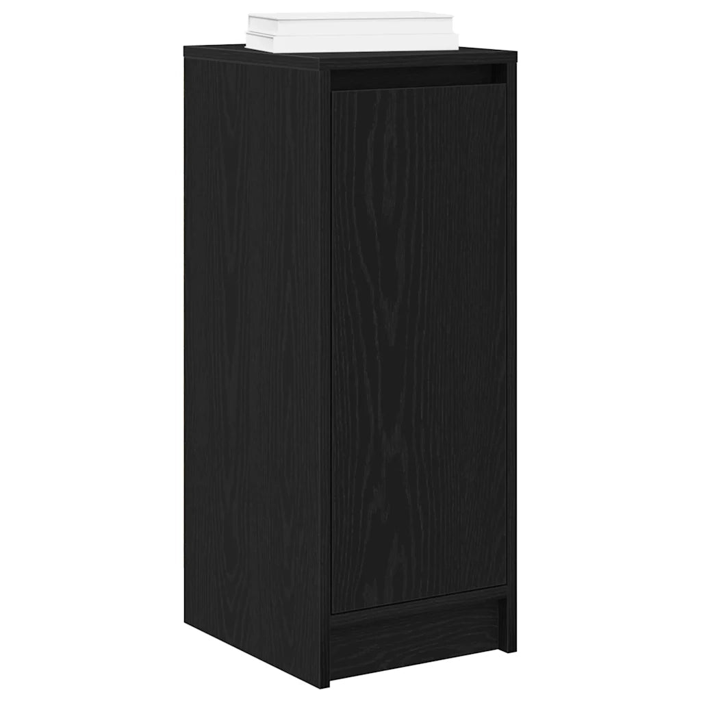 Scarpiera Rovere Nero 29,5x34x76 cm in Legno Multistrato 861860