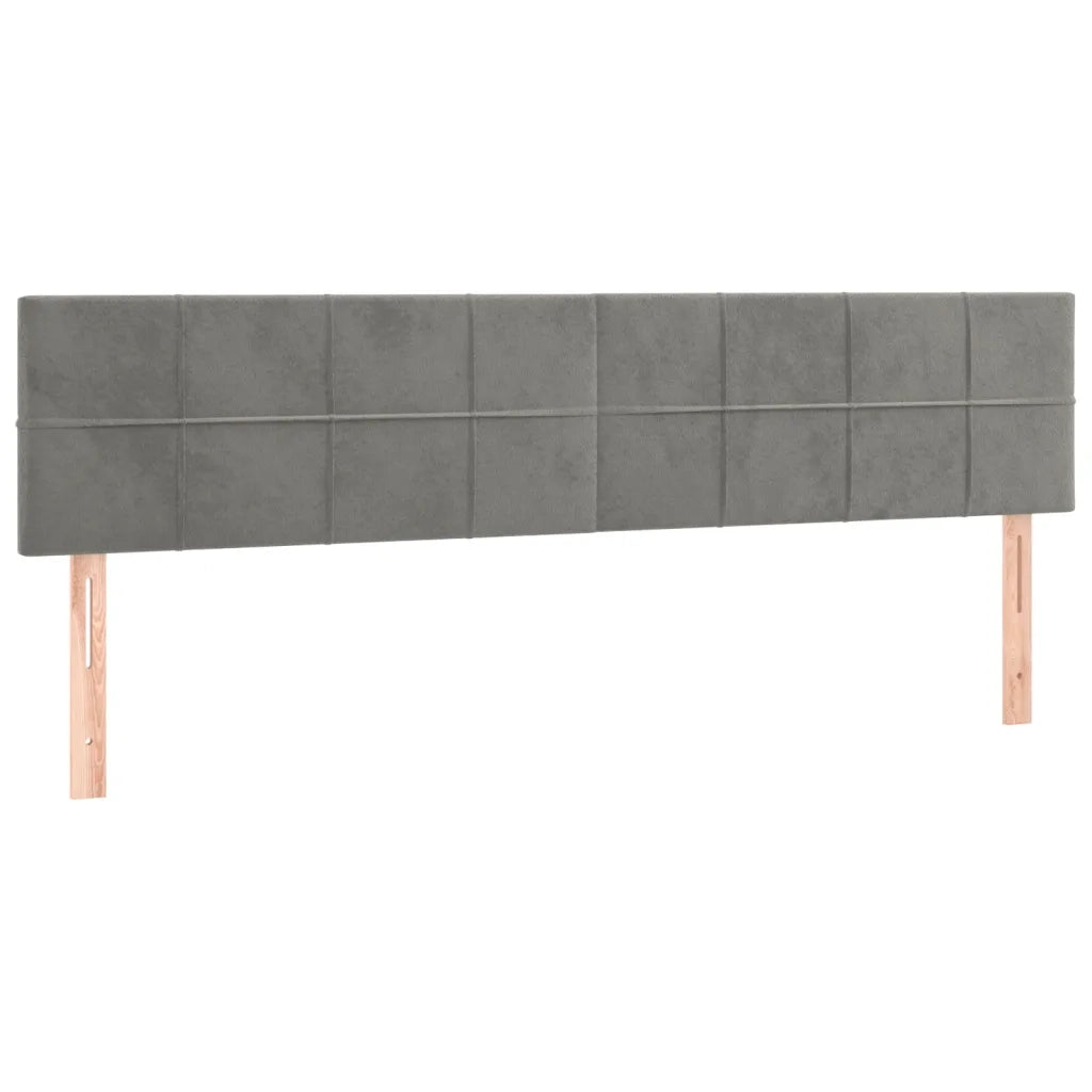 Giroletto a Molle con Materasso Grigio Chiaro 180x200cm Velluto cod mxl 63243