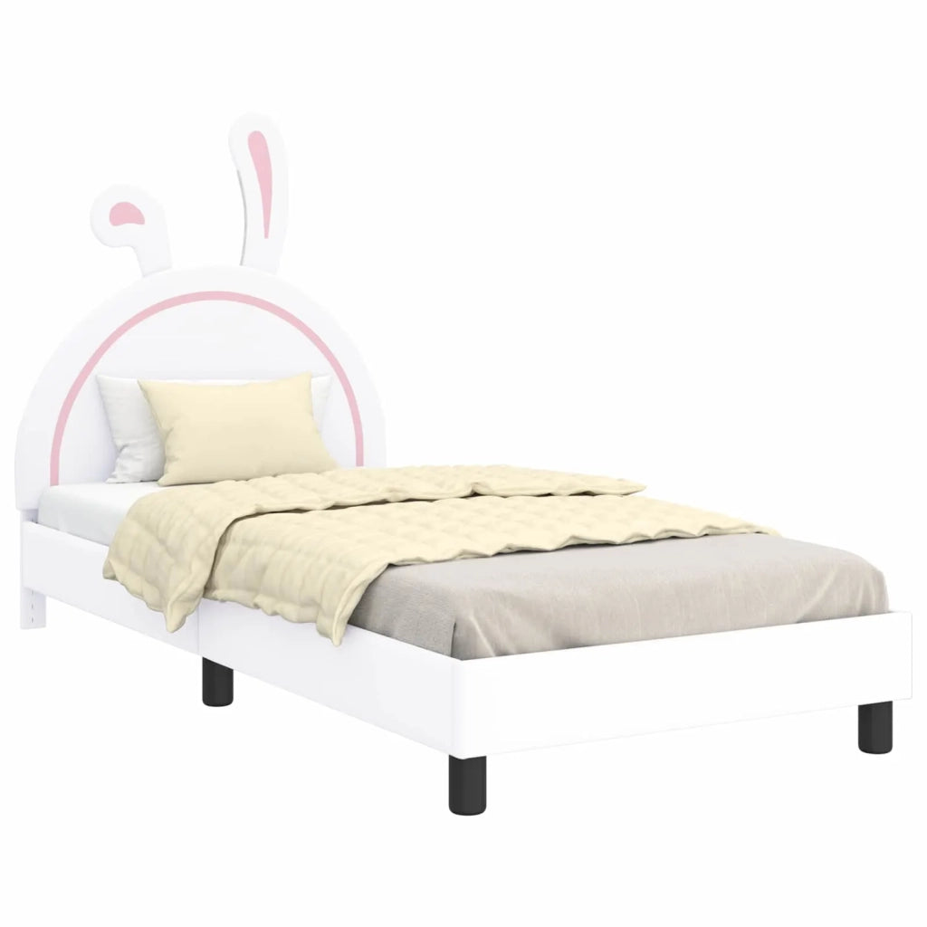 Struttura letto bambini con testata-Giroletto per bambini Bianco 90 x 200 cm PU