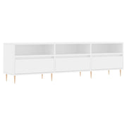Mobile TV multimediale mensola TV credenza TV per sala da pranzo soggiorno camera da letto 150 x 30 x 44,5 cm legno ingegnerizzato bianco 02_0025970