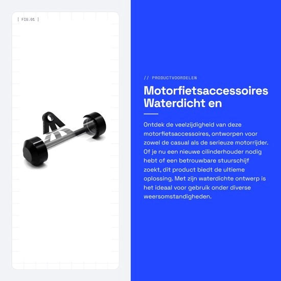 Supporto Cilindri Universale - Impermeabile - Accessori Motociclistici - Lunghezza 115 mm - Facile da Montare - Robusto e Solido - Motor Supporto