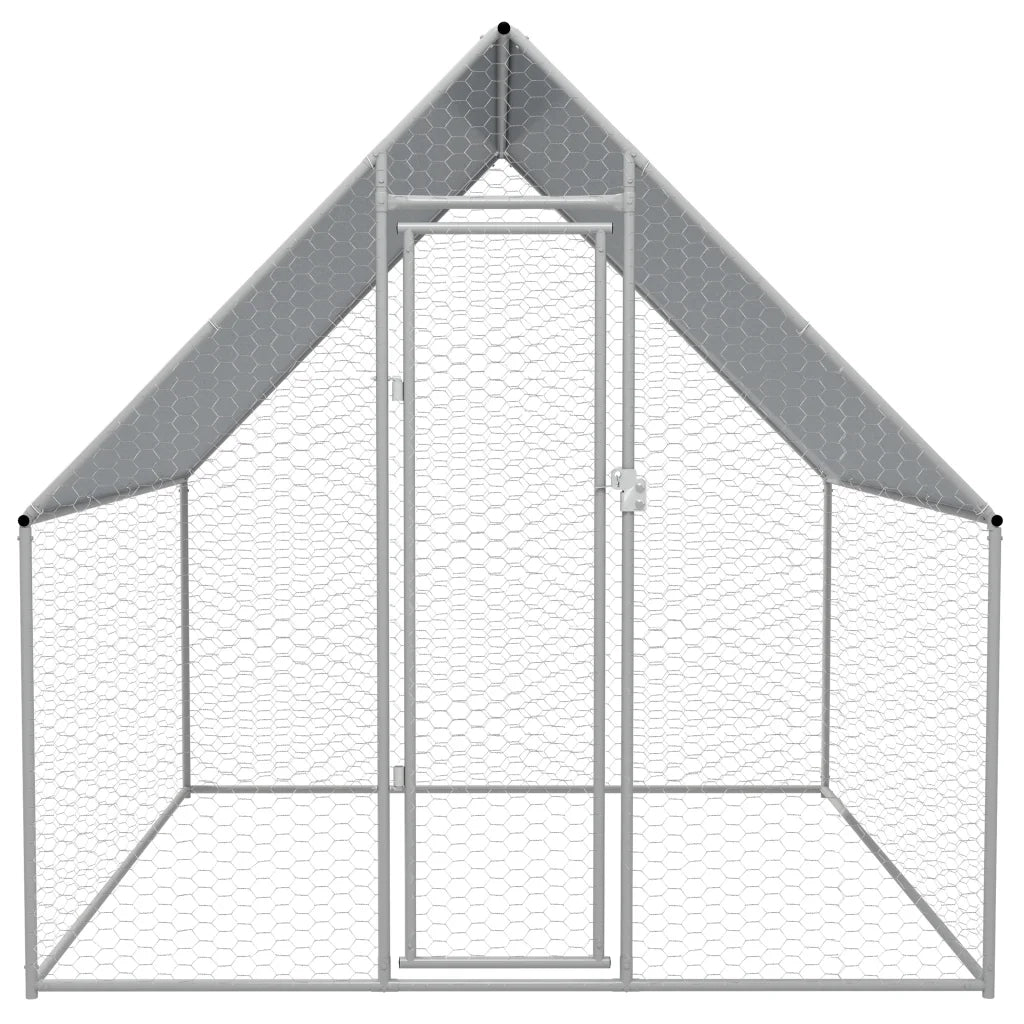 Gabbia per Polli da Esterno in Acciaio Zincato 2x2x1,92 m CFW3407580