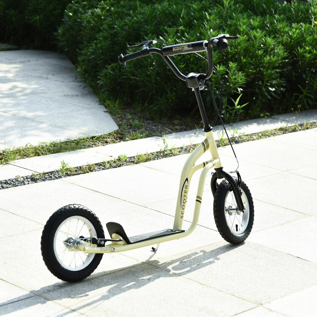 Monopattino Bambini con Manubrio Regolabile ¨C Zephmum ¨C Ruote 12'' Beige