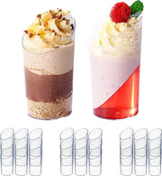 100 vasetti mini dessert, trasparenti, capacità 70 ml, stabili, riutilizzabili