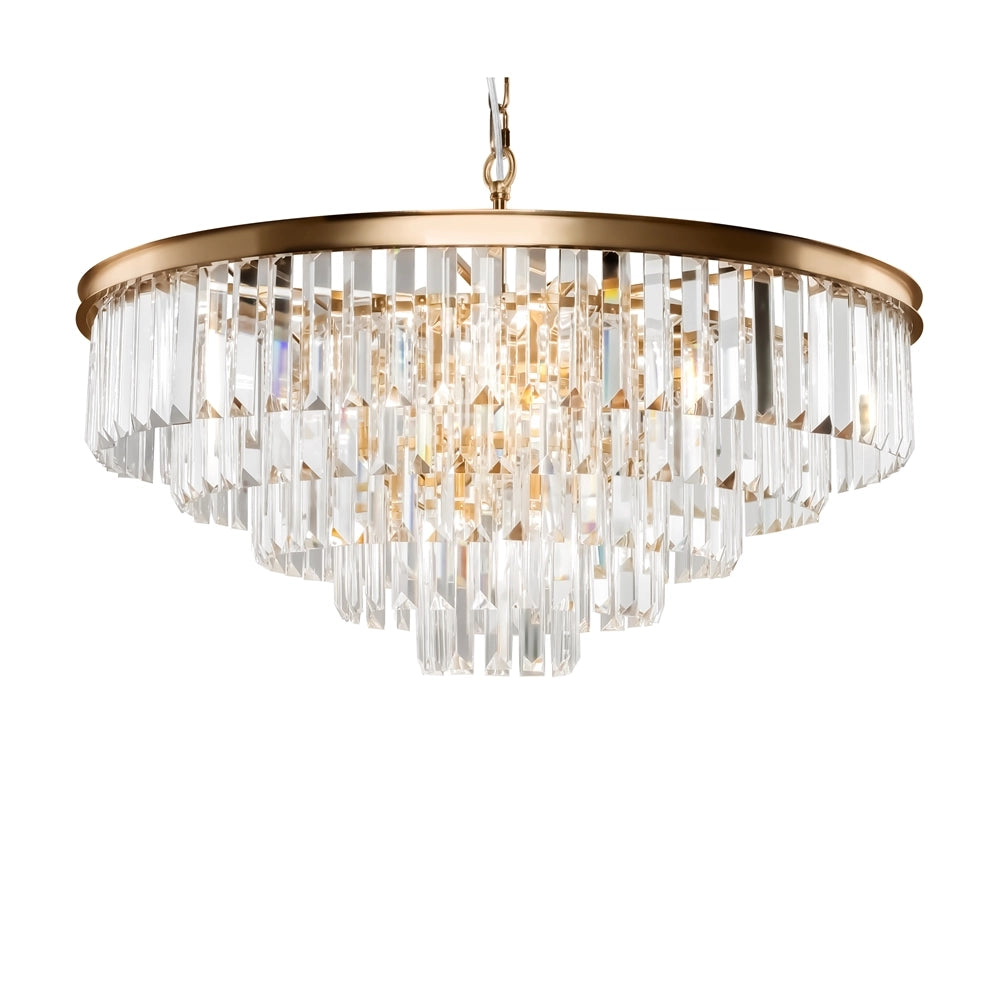Lampadario Revero Maytoni 12 luci cristallo ottone Ø70