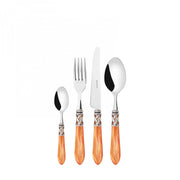 ALADDIN Ghiera Argento Anticato, Posate Set 24 Pz, Scatola