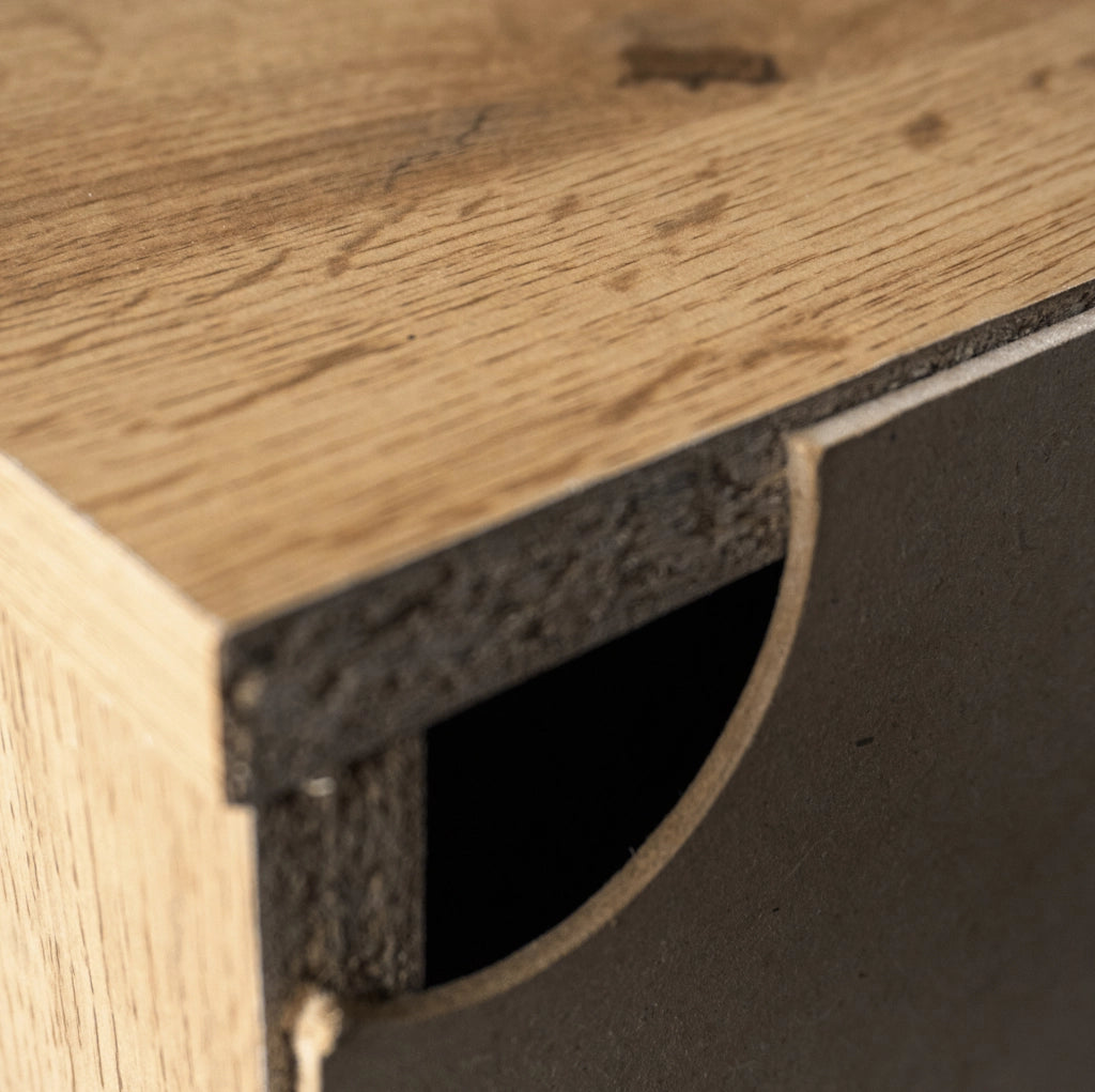 Scarpiera 80.5x35x109.5 cm con 4 ripiani regolabili in pannello di particelle naturale