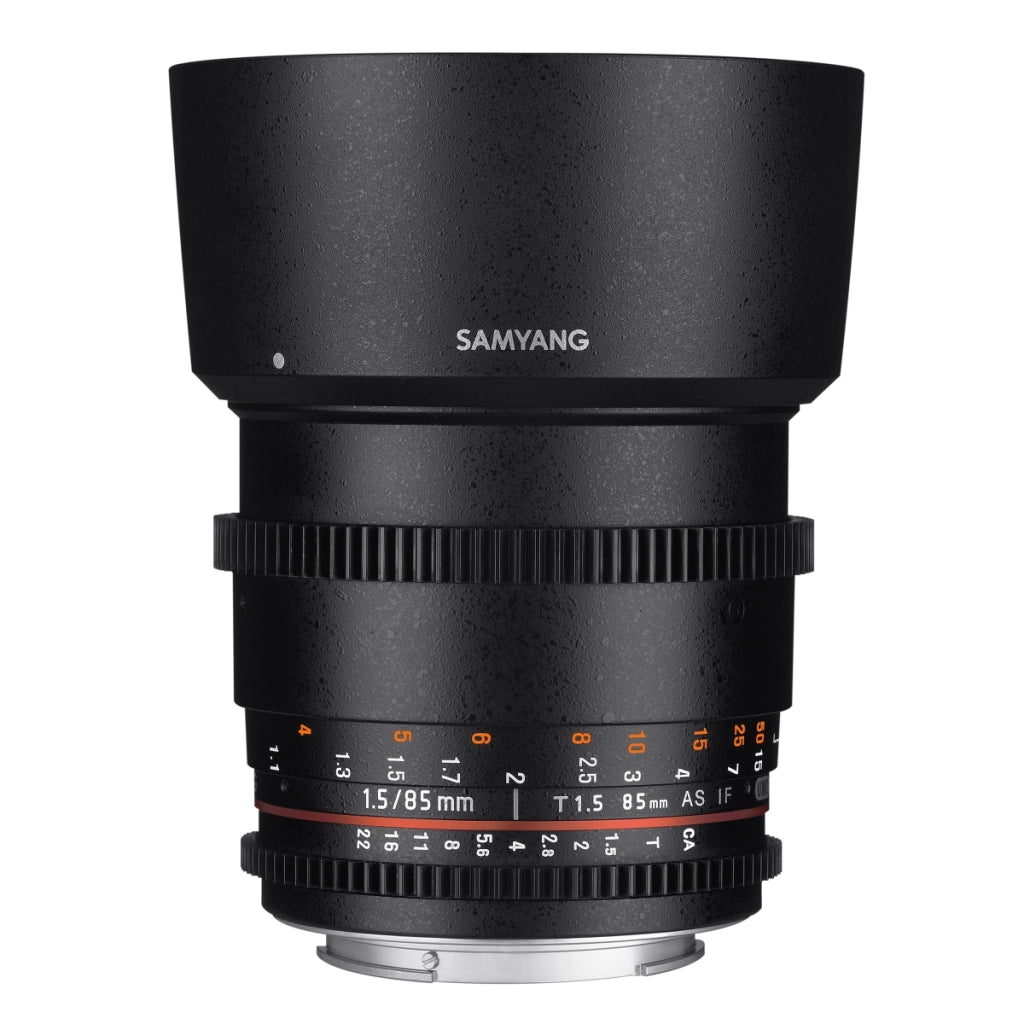 SAMYANG 85/1,5 Obiettivo Video DSLR II Sony E messa a fuoco manuale obiettivo video 0,8 ghiera ingranaggi, obiettivo ritratto nero 7817