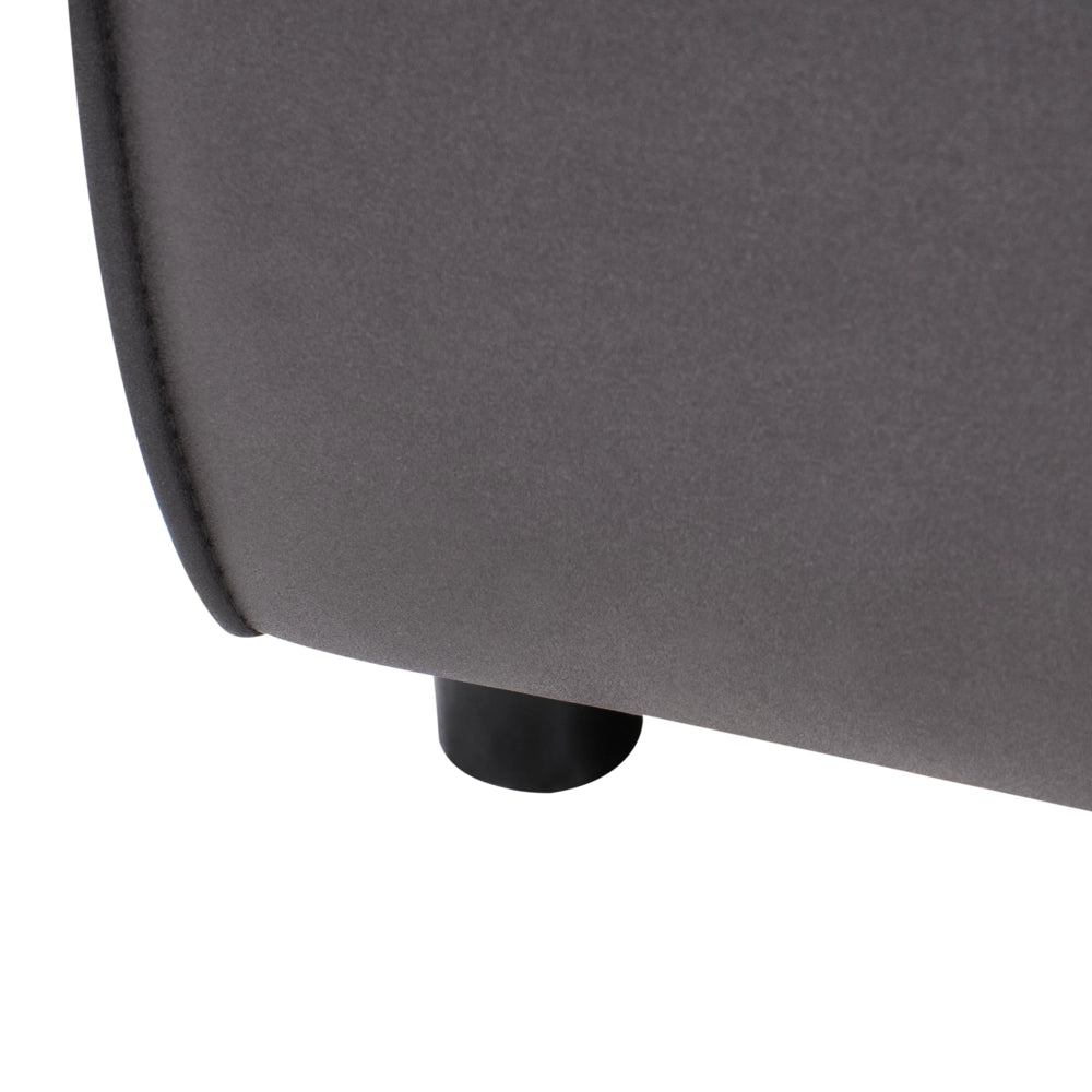 Chaise Lounge moderna lato sinistro con Rivestimento in ecopelle nero stile moderno