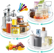 Rack organizzatore per spezie da 3 pezzi - Regolabile 360° per contenitori di spezie, alimenti, olio, bottiglie e barattoli