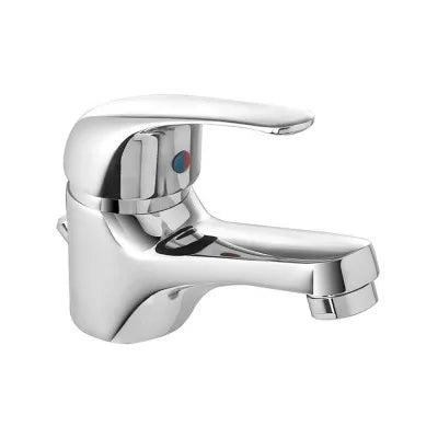 Miscelatore per lavabo con piletta automatica in ottone cromato Kant