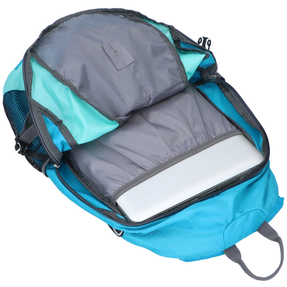 Zaino da Scuola Viaggio Impermeabile con Copertura Porta Borraccia Capacità 24Lt