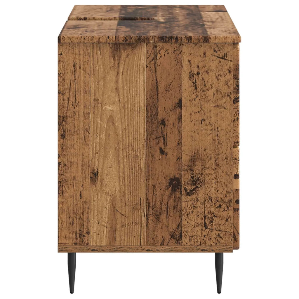 Armadio per Lavabo da Bagno ZWOLLE Legno antico 896363