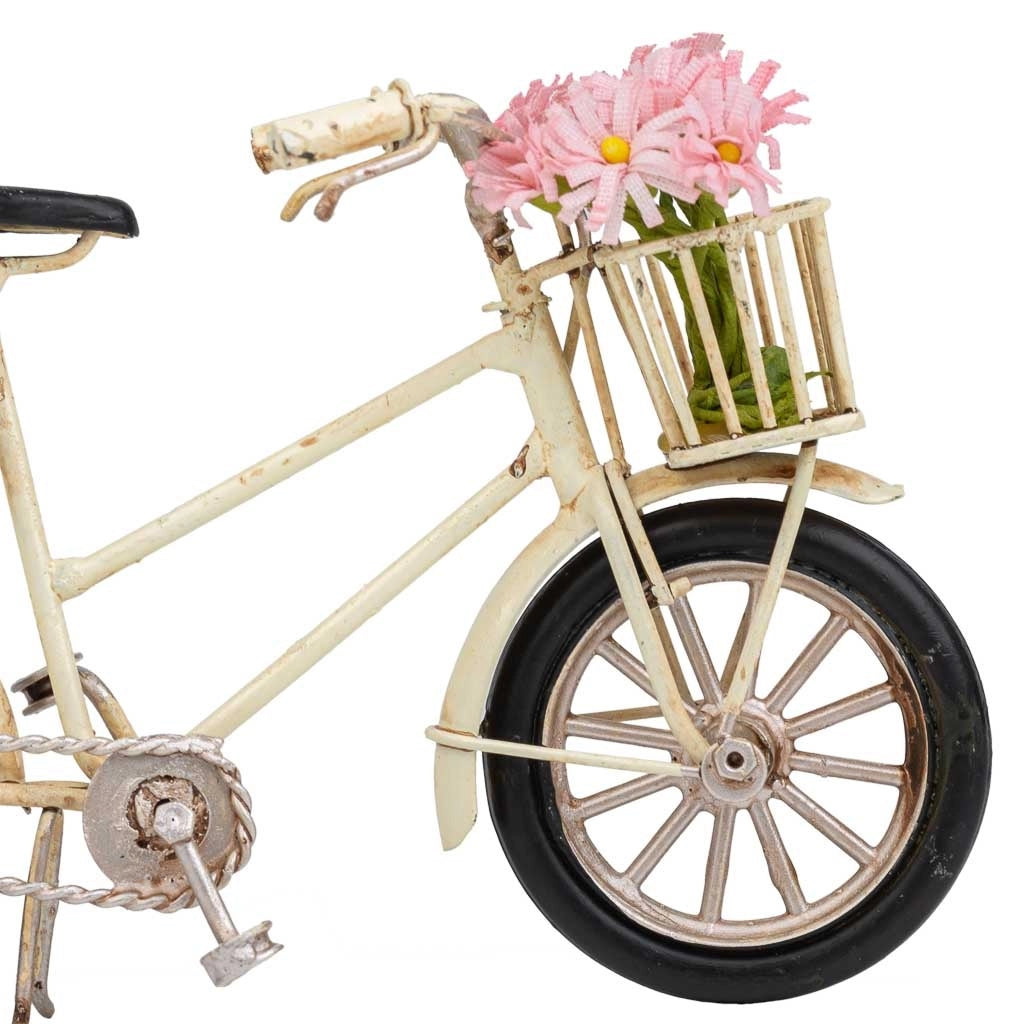 Bicicletta in metallo marrone 16,5x6,5x9,5h