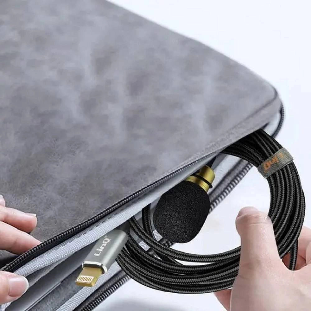 Trade Shop - Microfono Lavalier Lightning Suono Omnidirezionale A 360° Cavo 3 Metri Lt3543m -