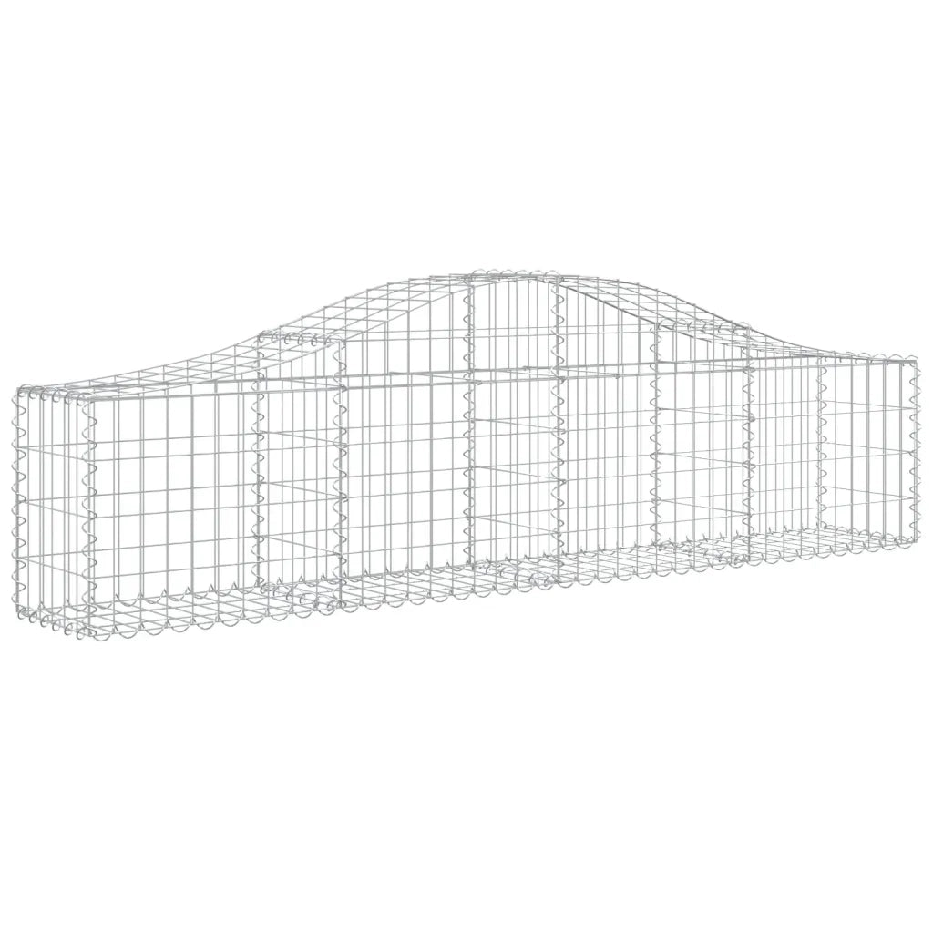 Cesti Gabbioni ad Arco 2 pz 200x30x40/60 cm Ferro Zincato 3145367