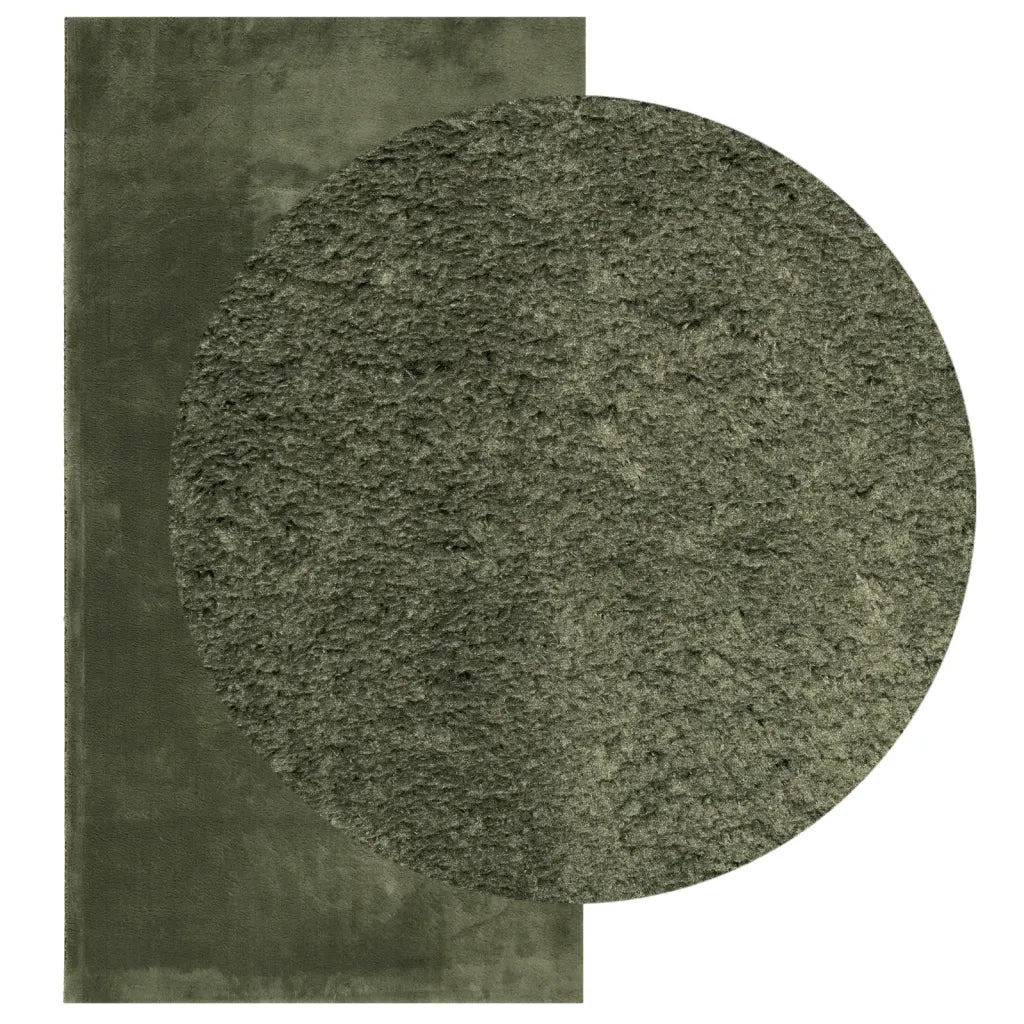 Tappeto Pelo Corto HUARTE Morbido Lavabile Verde Bosco 60x110cmcod mxl 109954