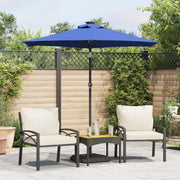 Ombrellone Giardino-Ombrello da Balcone con Palo in Acciaio Azzurro 225x225x212 cm