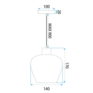 Lampada Boho APP1591-1CP
