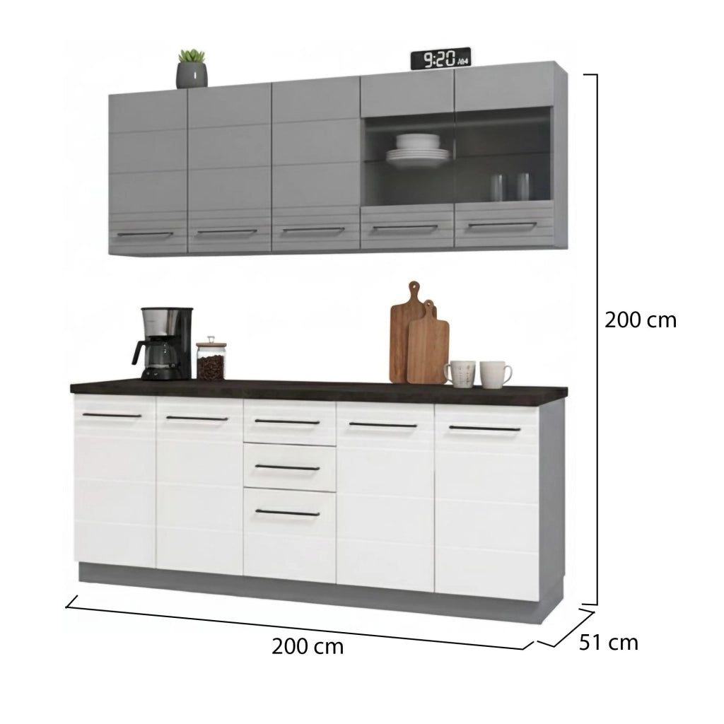 Cucinino Zambana, Cucina 2 Cassetti, Elettrodomestici non inclusi, Bianco