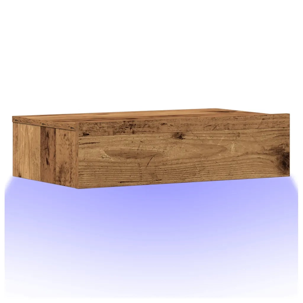 Comodino-Tavolino da notte Legno Antico 60x35 cm in Legno Multistrato