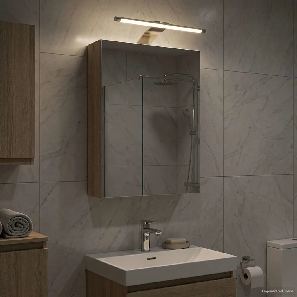 Mobiletto per specchio da bagno Rovere Sonoma 30 x 10,5 x 50 cm