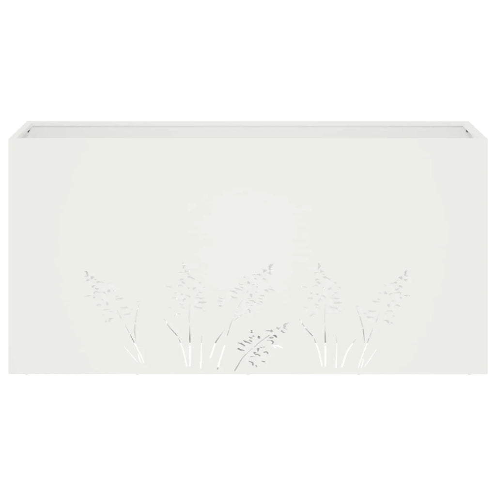 Vaso da giardino Bianco 100 x 20 x 49 cm 8005850