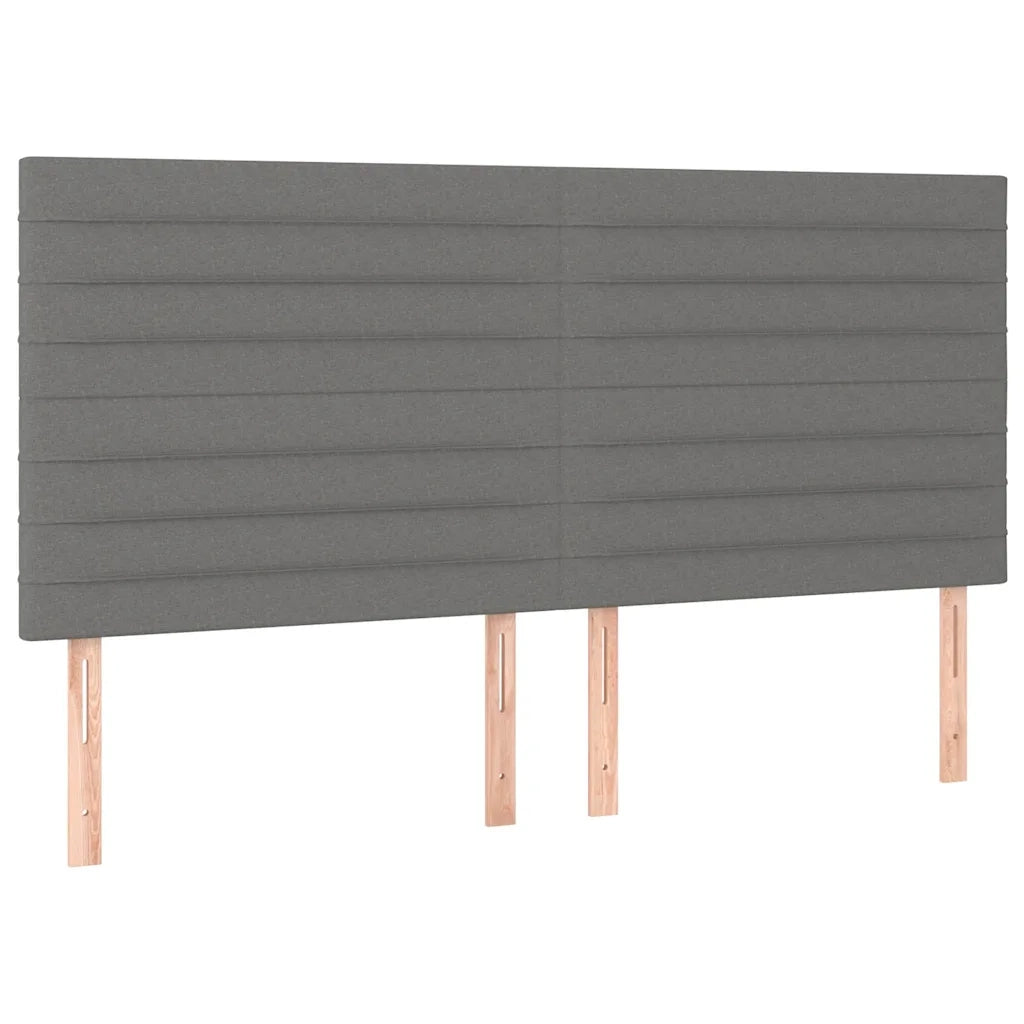 Giroletto a Molle con Materasso Grigio Scuro 200x200 cm Tessuto 3128630