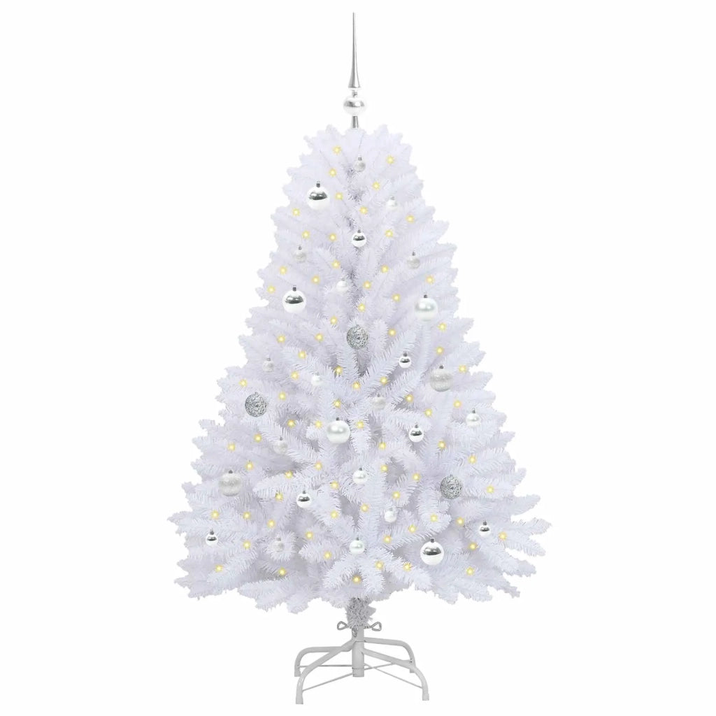 Albero di Natale Artificiale con Rami Pieghevoli Bianco 150 cm 3426590
