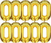 Balloononi a catena in oro foglia da 16 pollici, 50 pezzi, per decorazione di feste degli anni '80 e '90, party e compleanni hip hop