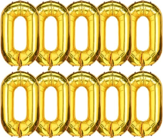 Balloononi a catena in oro foglia da 16 pollici, 50 pezzi, per decorazione di feste degli anni '80 e '90, party e compleanni hip hop