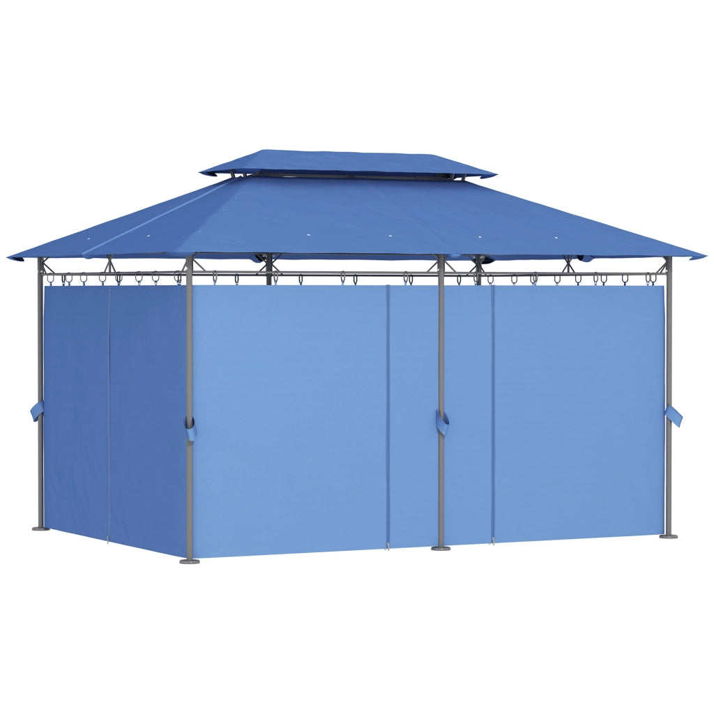 Tenda da giardino 3x4m con 6 tende amovibili ¨C zephmum ¨C blu scuro