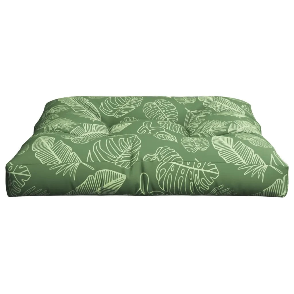 Cuscino per pallet | Cuscini per sedie con Motivo a Foglie 80x80x12 cm in Tessuto