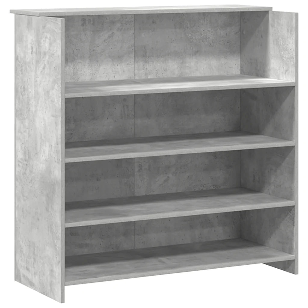 vidaXL Banco Reception Grigio Cemento 200x50x103,5cm Legno Multistrato