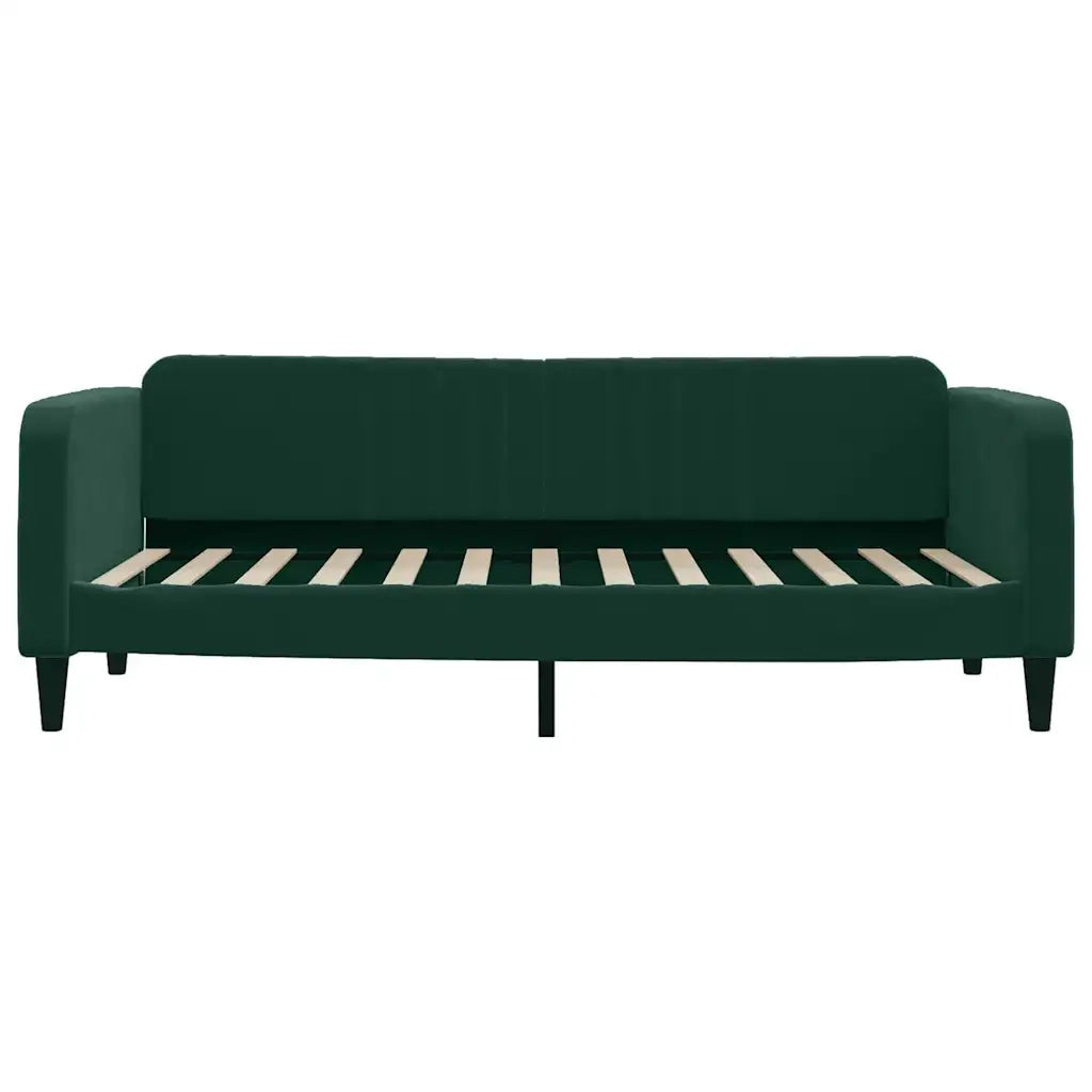 Divano letto | Sof¨¤ letto | Letto singolo Estraibile Cassetti Verde Scuro 100x200cm Velluto