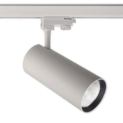 Faretto binario trifase LED 30W proiettore track orientabile luce spot mirata 40 gradi illuminazione vetrine galleria arte BIANCO 4000K