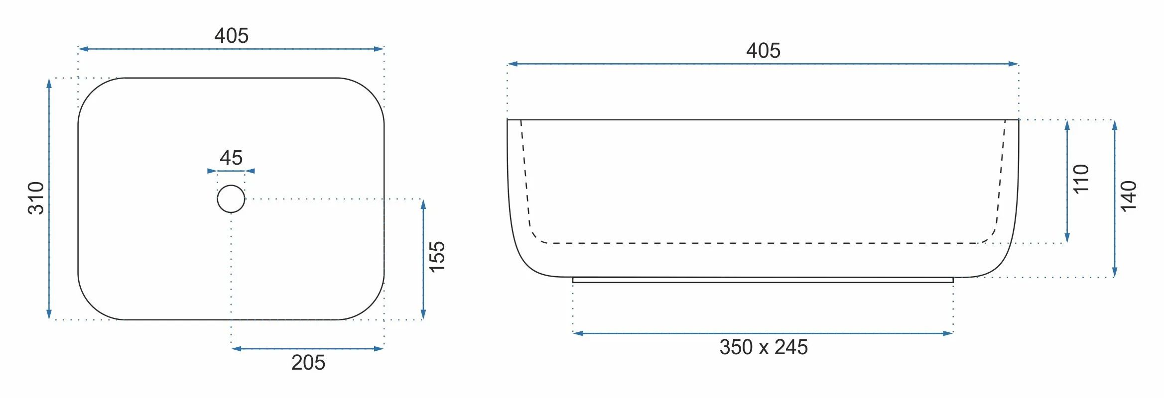 Lavabo Da Appoggio Rea Demi Mini Aiax Shiny