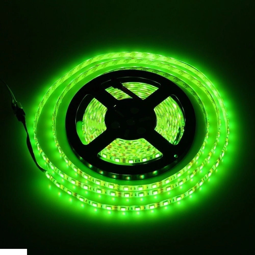 Trade Shop - Bobina Striscia Led 5050 Flessibile 5 Mt Adesiva Luce Interno Esterno Ip65 Strip -