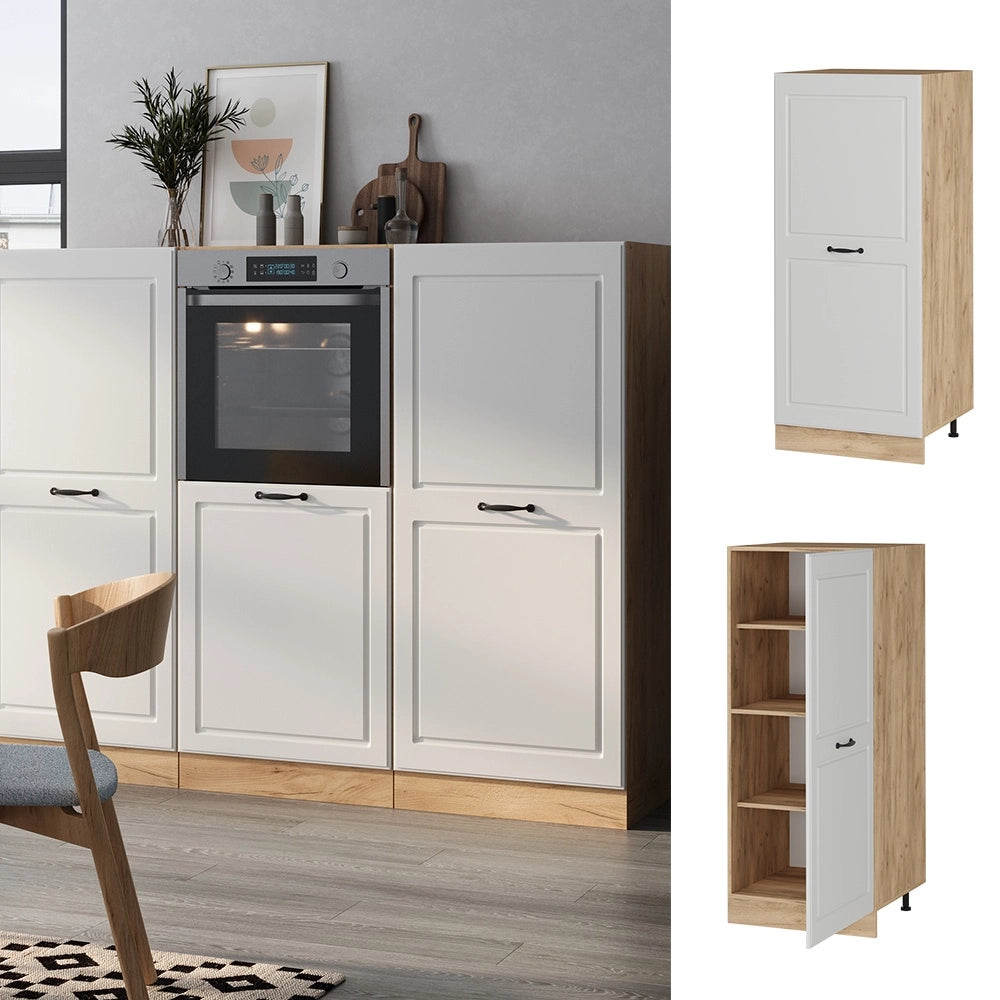 Mobile cucina dispensa R-Line Bianco rustico/Rovere dorato 60 cm Vicco