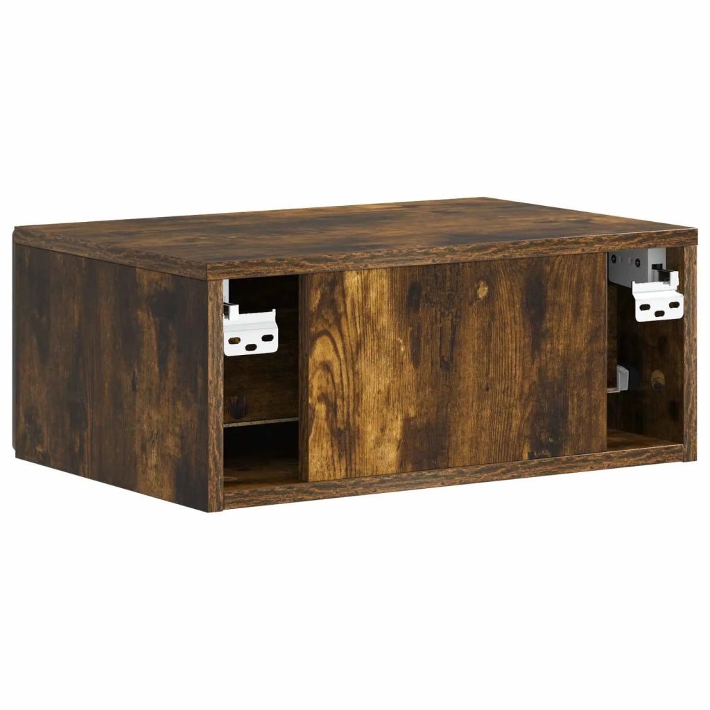 Mobiletto da notte a muro Rovere Fumo 49 x 34,5 x 20 cm 899135