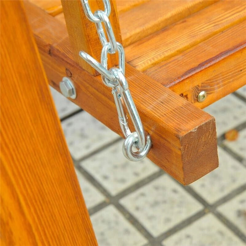 DONDOLO DA GIARDINO 2 POSTI IN LEGNO DI PINO CON TETTUCCIO PARASOLE BIANCO